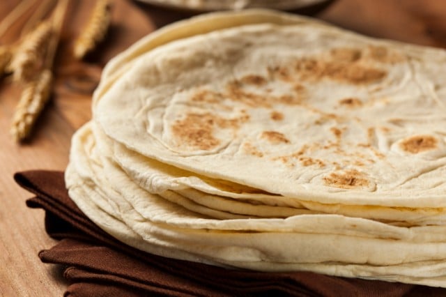 stack of tortillas