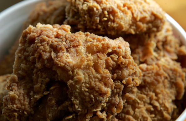 fried chicken in a bucket