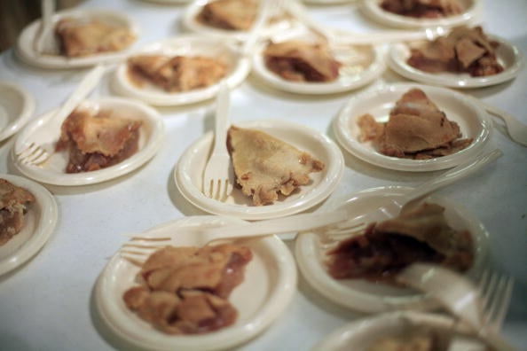 apple pie on plates