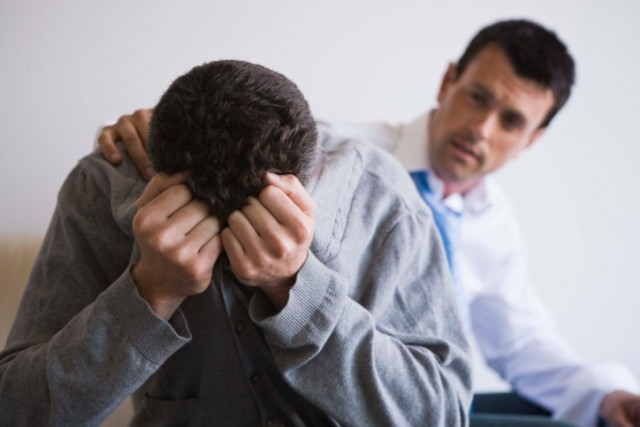 a man suffering from depression