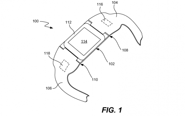 Apple iTime smartwatch patent drawing fig. 1