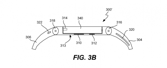 Apple iTime smartwatch patent drawing fig. 3B