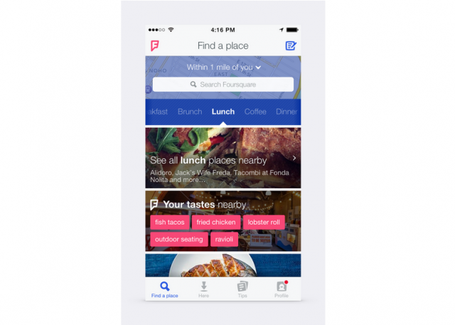 Foursquare app redesign