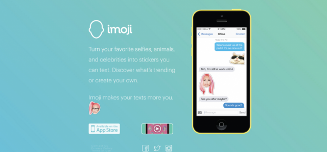 Imoji site and iOS app