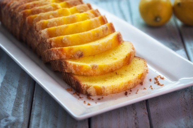 lemon cake on a plate