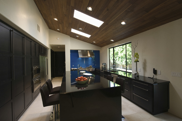 Modern Kitchen With Skylights