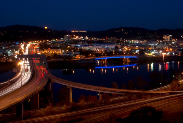 West Virginia at night