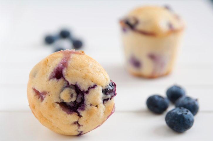 blueberry cornmeal muffins
