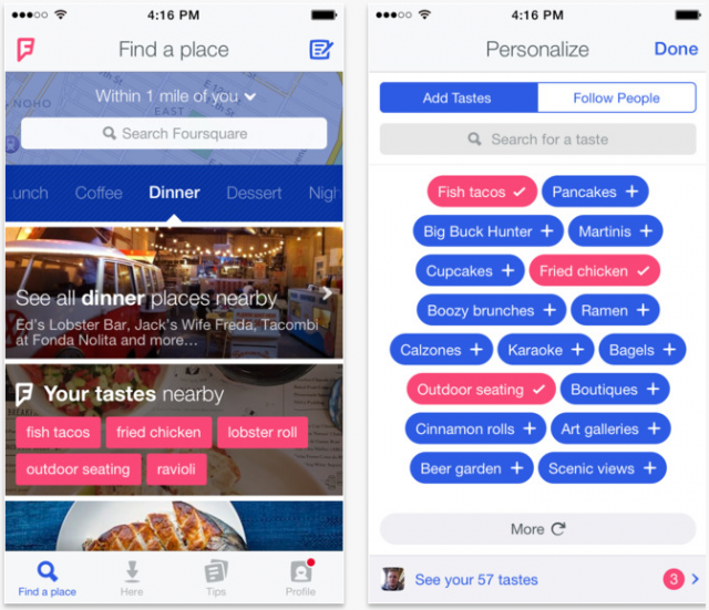 Foursquare iOS app