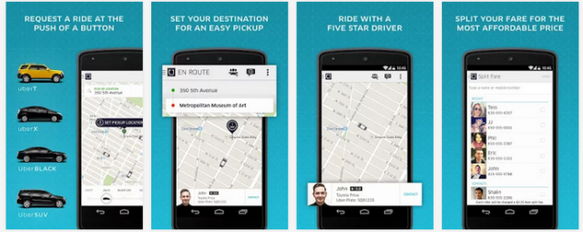 Uber app (Android)