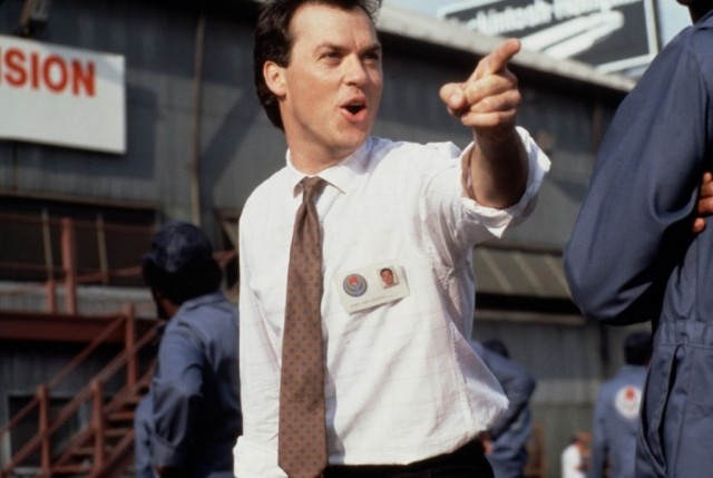 Michael Keaton points his finger in Gung Ho