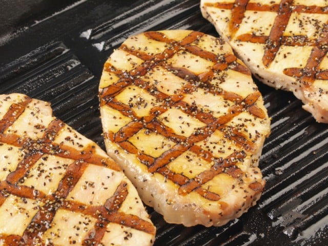 grilled pork chops