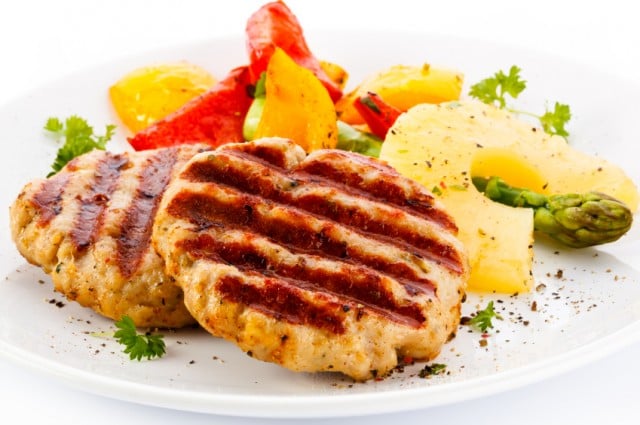 Marinated pork chops with pineapple salsa