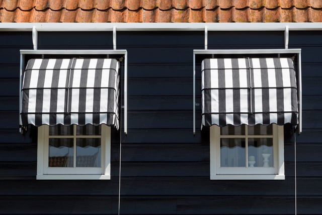 Windows on a house facade Windows on a house facade