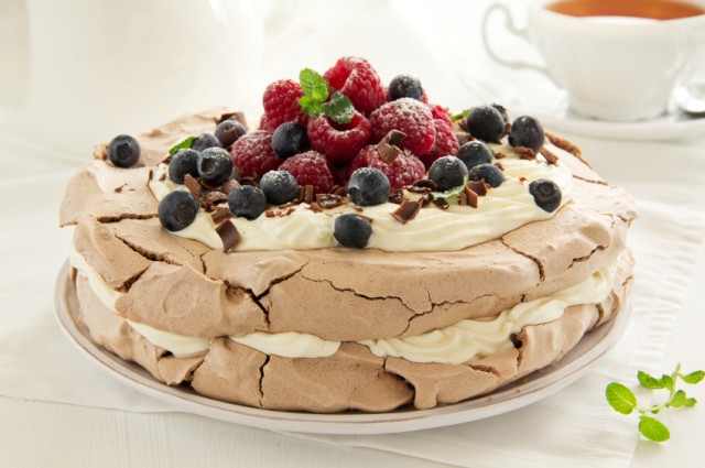 Three-Layer Berry and Brown Sugar Pavlova