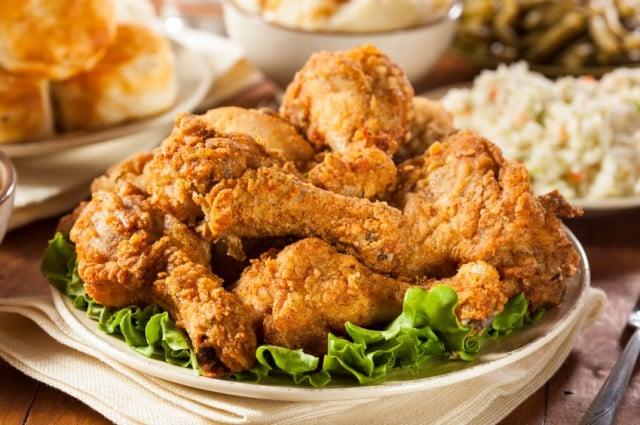 Fried chicken on a plate