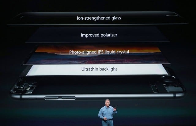 Apple Senior Vice President of Worldwide Marketing Phil Schiller announces the new iPhone 6