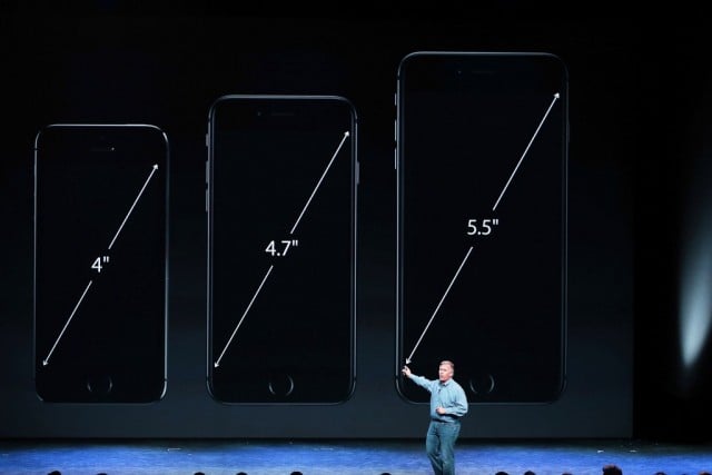 Apple Senior Vice President of Worldwide Marketing Phil Schiller announces the new iPhone 6