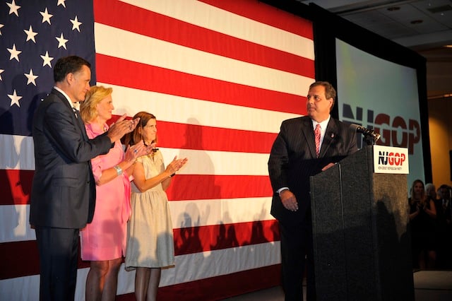 Christ Christie with the Romneys