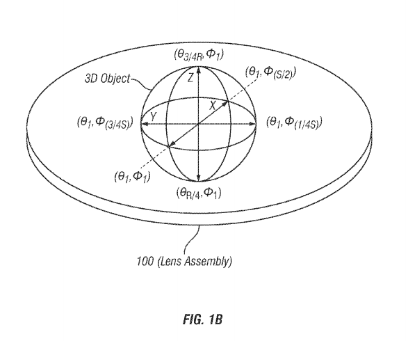 Apple patents interactive holographi display device fig 1B