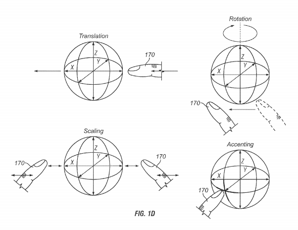 Apple patents interactive holographic display device fig 1D