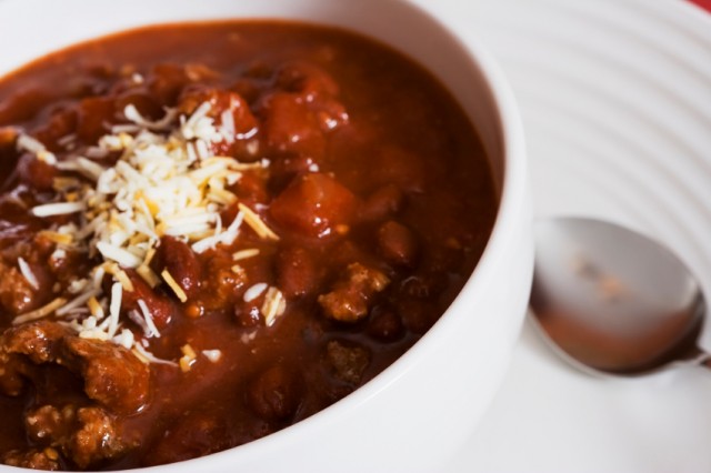 Chili with cornbread in a Mason jar is the best way to get a great meal anytime of the day