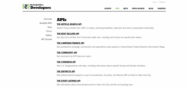 New York Times APIs