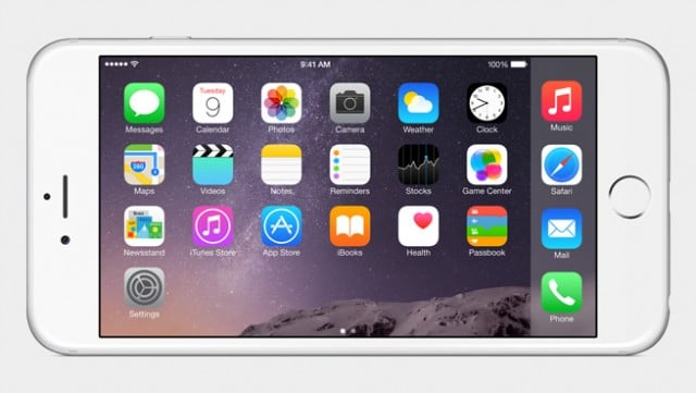 iPhone 6 landscape view for home screen