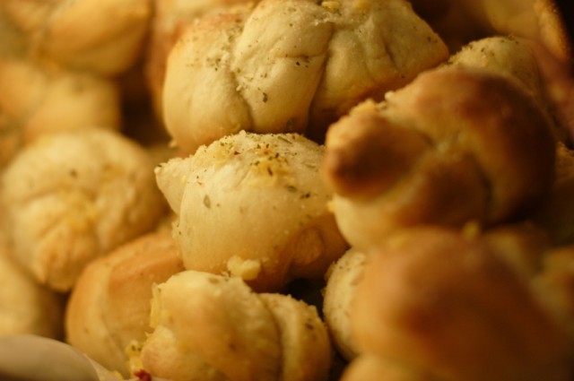 Garlic-parmesan knots