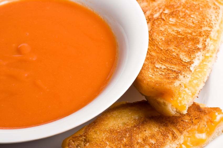 tomato soup and grilled cheese