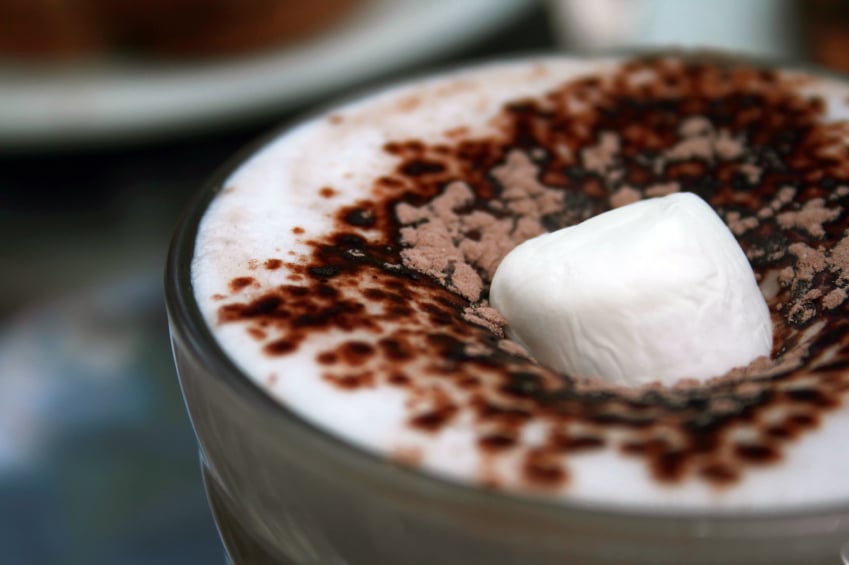 Hot chocolate with marshmallow