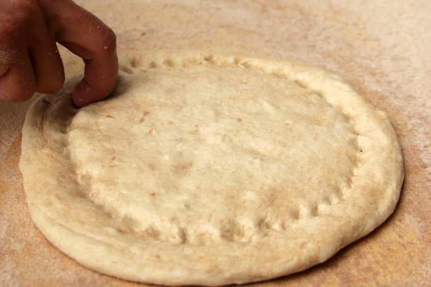 making pizza crust