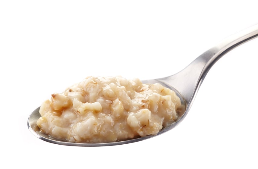 spoon of oatmeal 