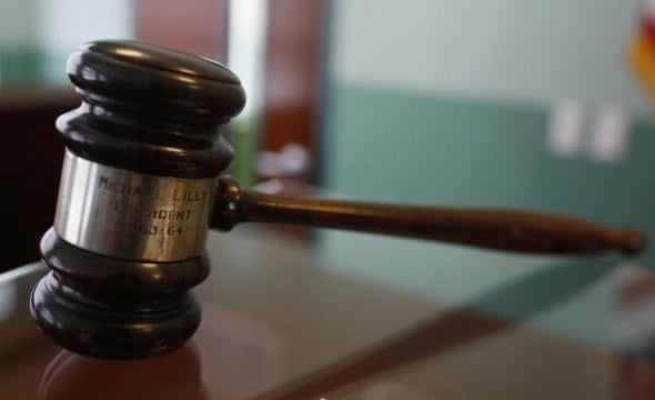 Wooden gavel on a table Wooden gavel on a table