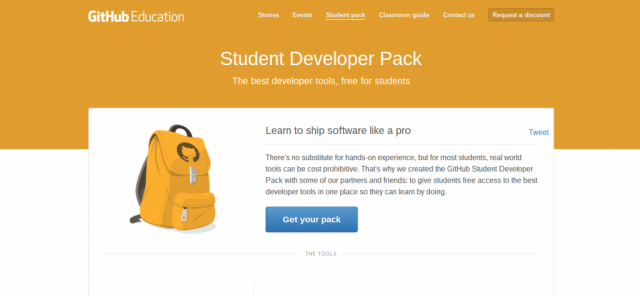 GitHub Education Student Developer Pack
