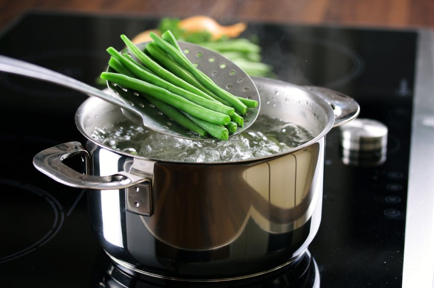 blanching green beans