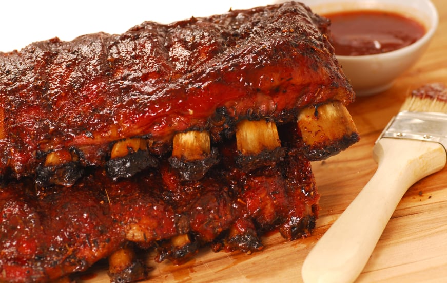 Slabs of Barbecue Spare ribs, bbq