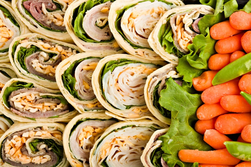 Wraps, vegetables