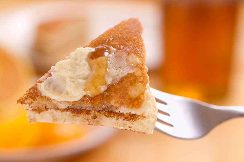 Pancake, fork