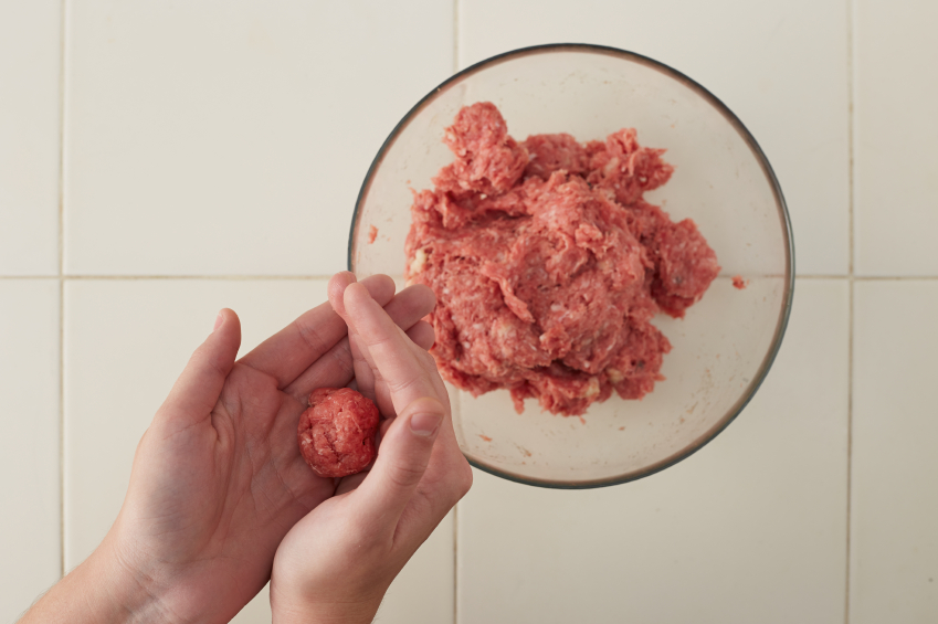 making meatballs