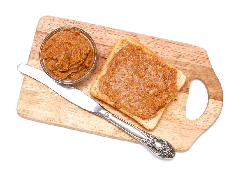 peanut butter, bread
