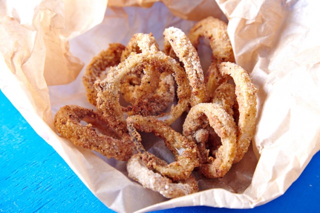 Baked onions rings