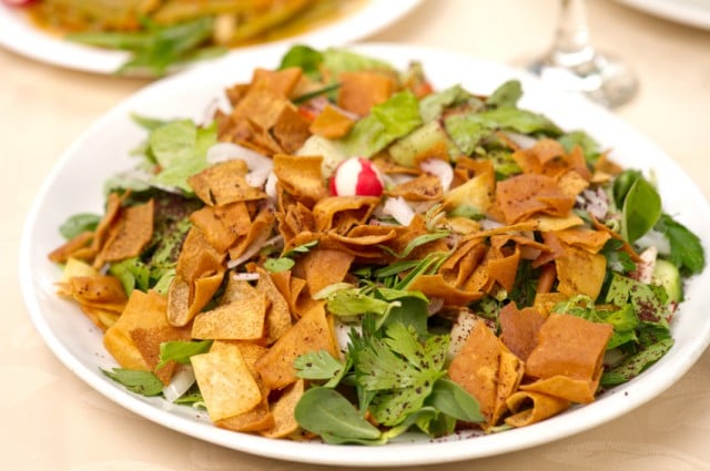 Fattoush Salad, pita
