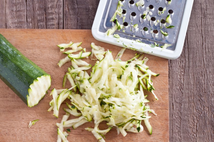 Grated zucchini