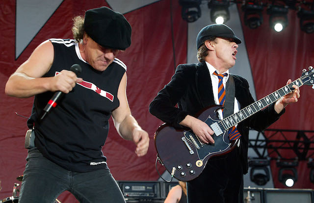 AC/DC performing on stage