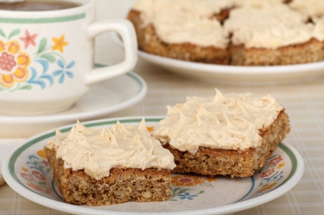 Blondie Peanut Butter Bar Dessert, frosted brownie