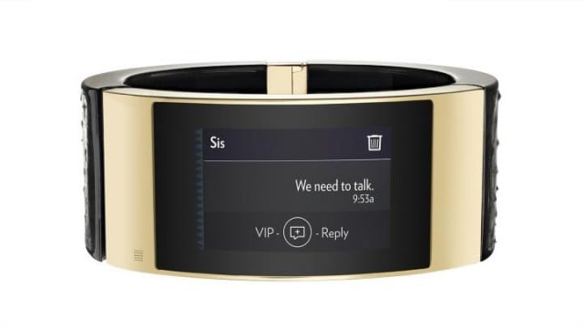 Intel MICA smart bracelet messaging
