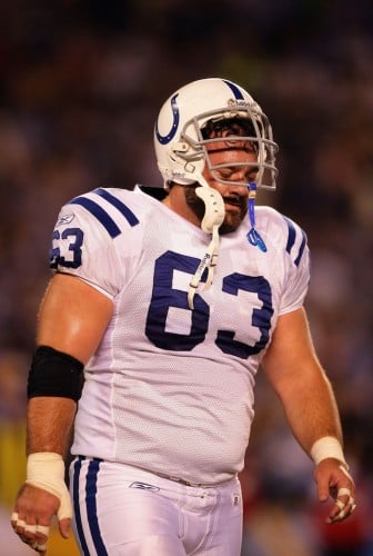 Jeff Saturday on football field Jeff Saturday on football field