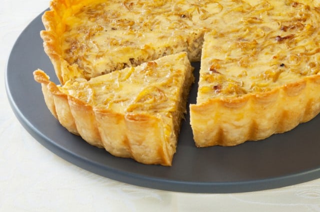 Onion Quiche, eggs, breakfast