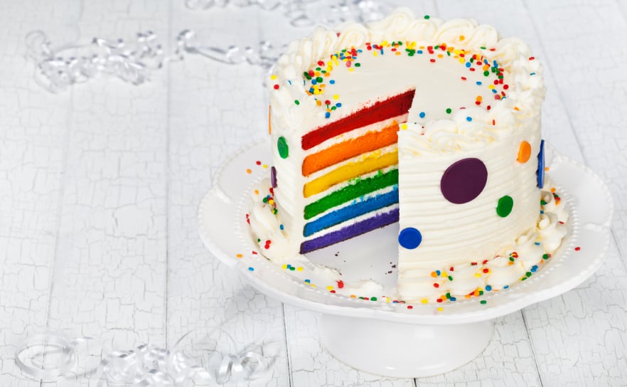 rainbow birthday cake
